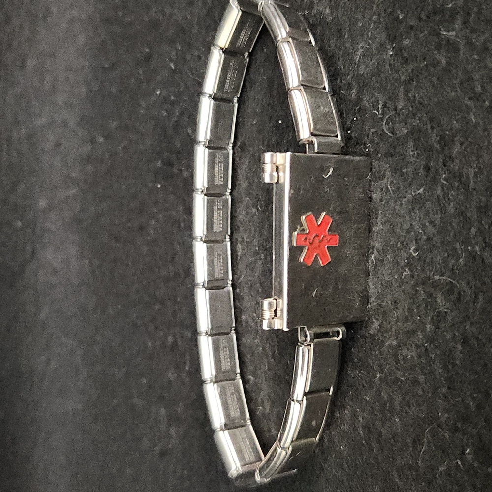 Silver Medical Alert Bracelet Expandable
